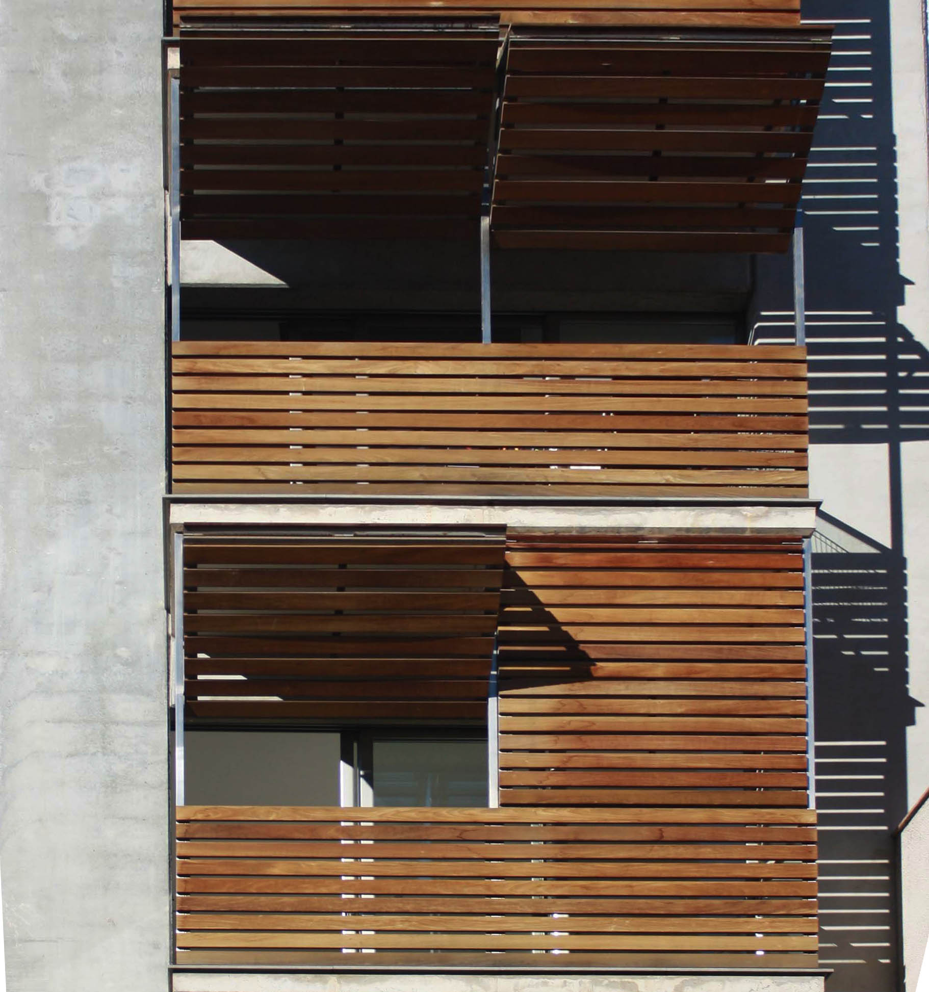 Wooden louvered shutter protecting balcony [213] filt3rs